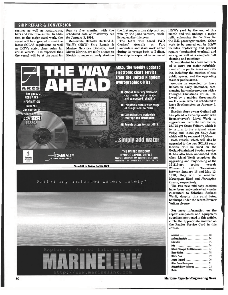 Maritime Reporter Magazine, page 52,  Nov 1997