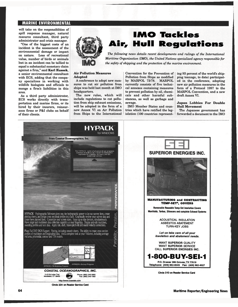 Maritime Reporter Magazine, page 66,  Nov 1997