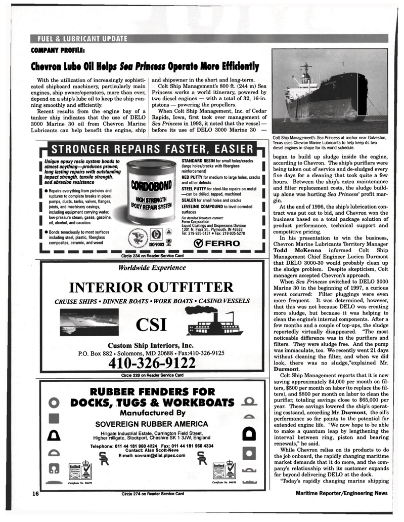 Maritime Reporter Magazine, page 16,  Dec 1997
