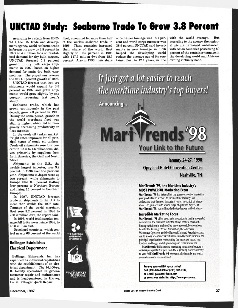 Maritime Reporter Magazine, page 27,  Dec 1997