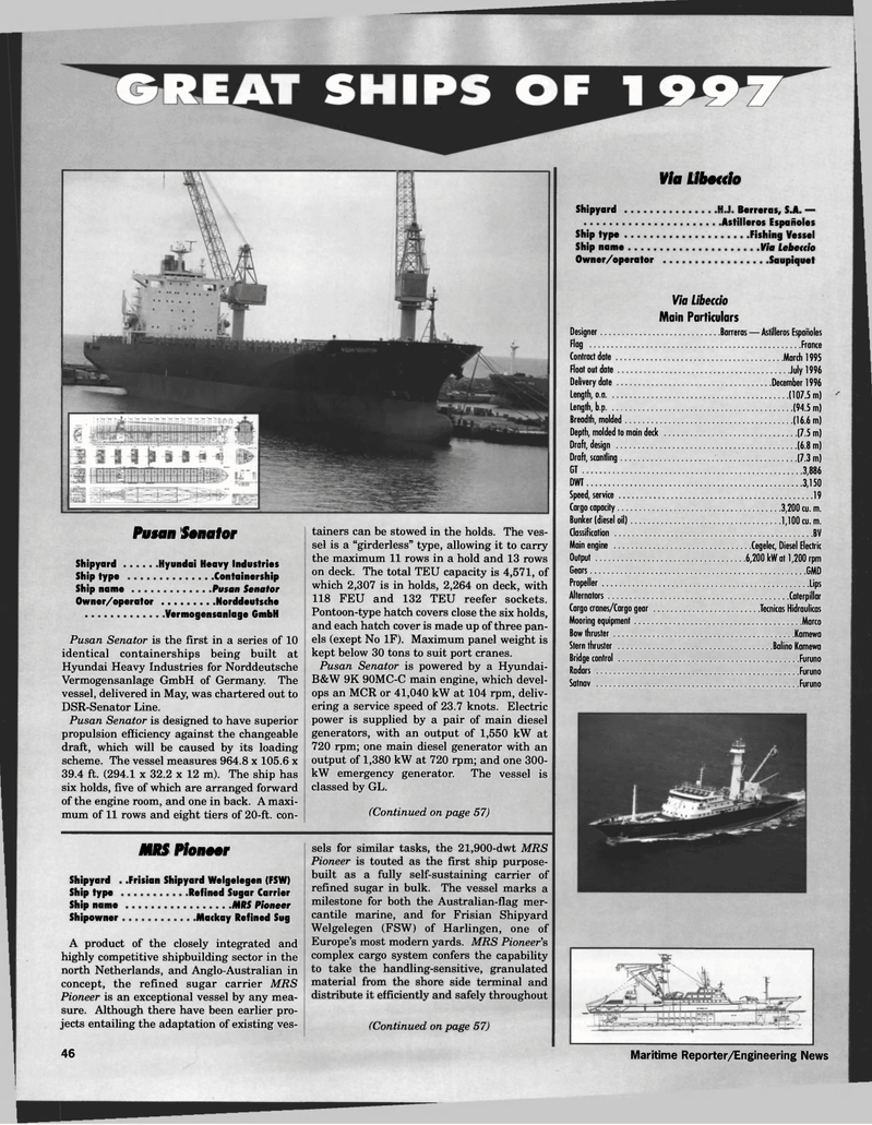Maritime Reporter Magazine, page 46,  Dec 1997