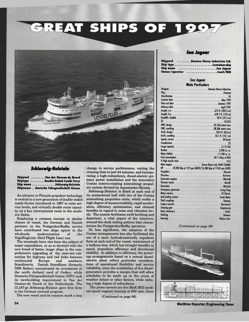 Maritime Reporter Magazine, page 55,  Dec 1997