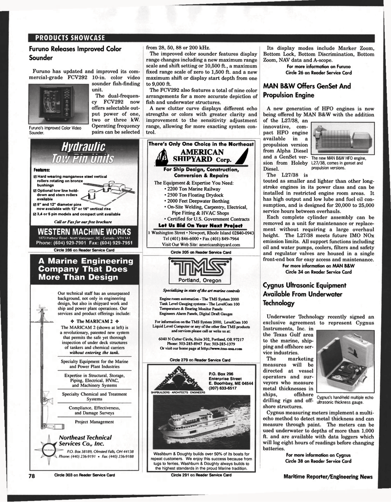 Maritime Reporter Magazine, page 79,  Dec 1997