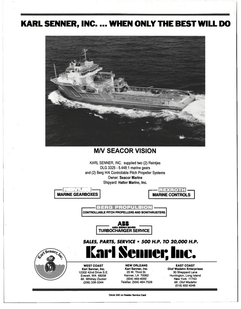 Maritime Reporter Magazine, page 4th Cover,  Jan 1998