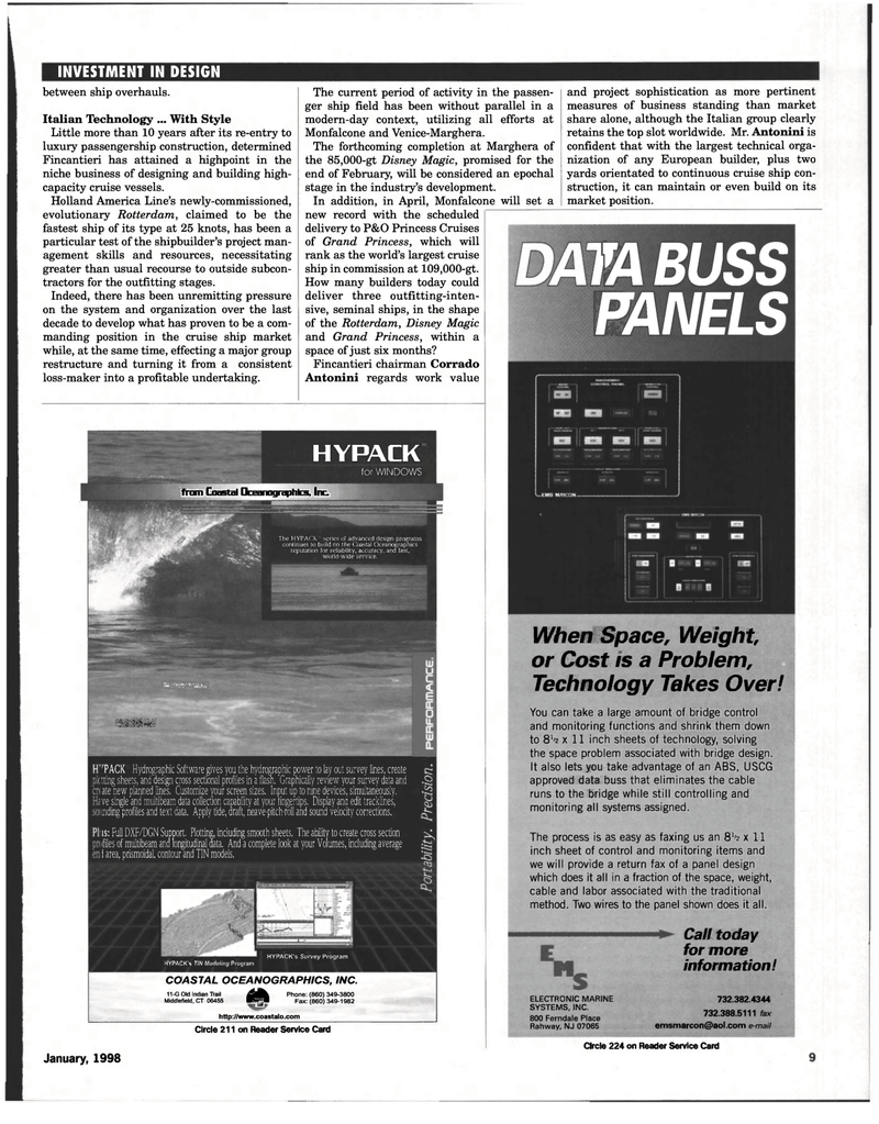 Maritime Reporter Magazine, page 9,  Jan 1998