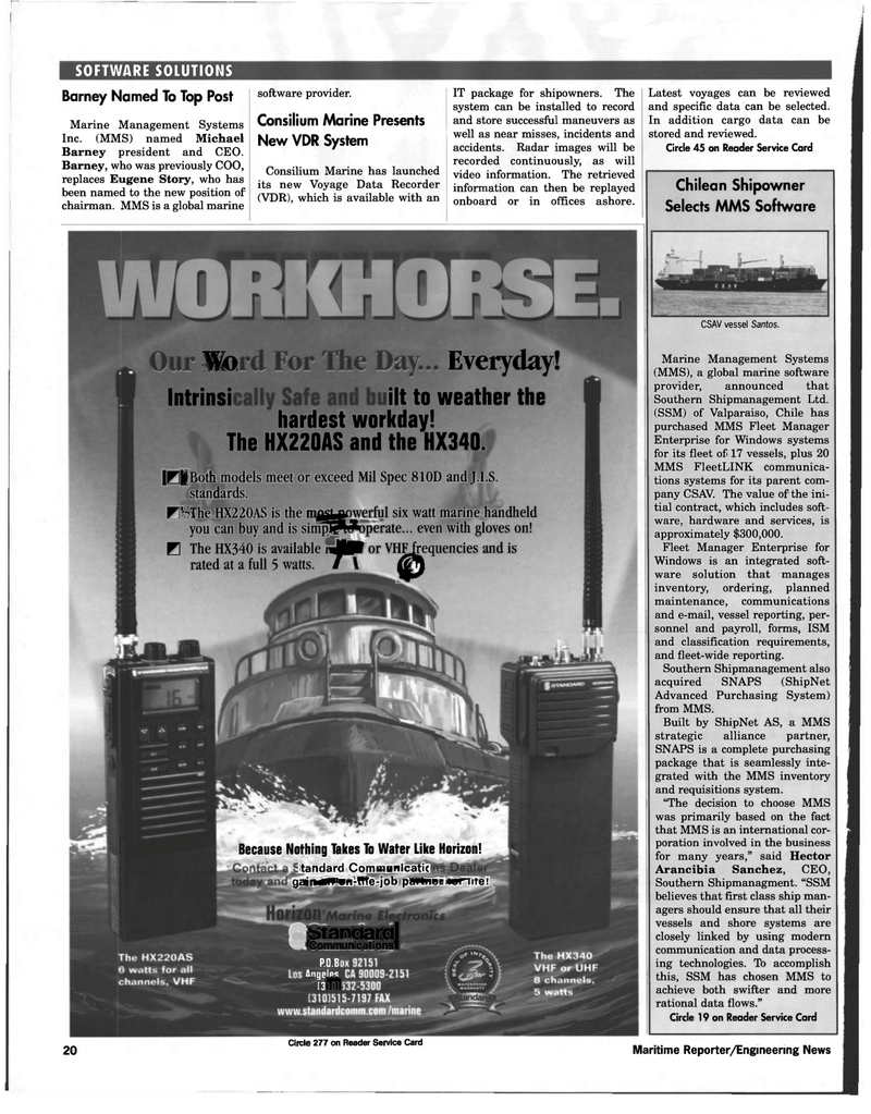 Maritime Reporter Magazine, page 20,  Jan 1998