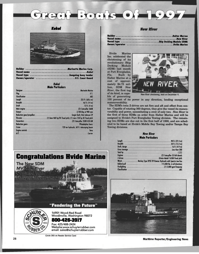 Maritime Reporter Magazine, page 28,  Jan 1998