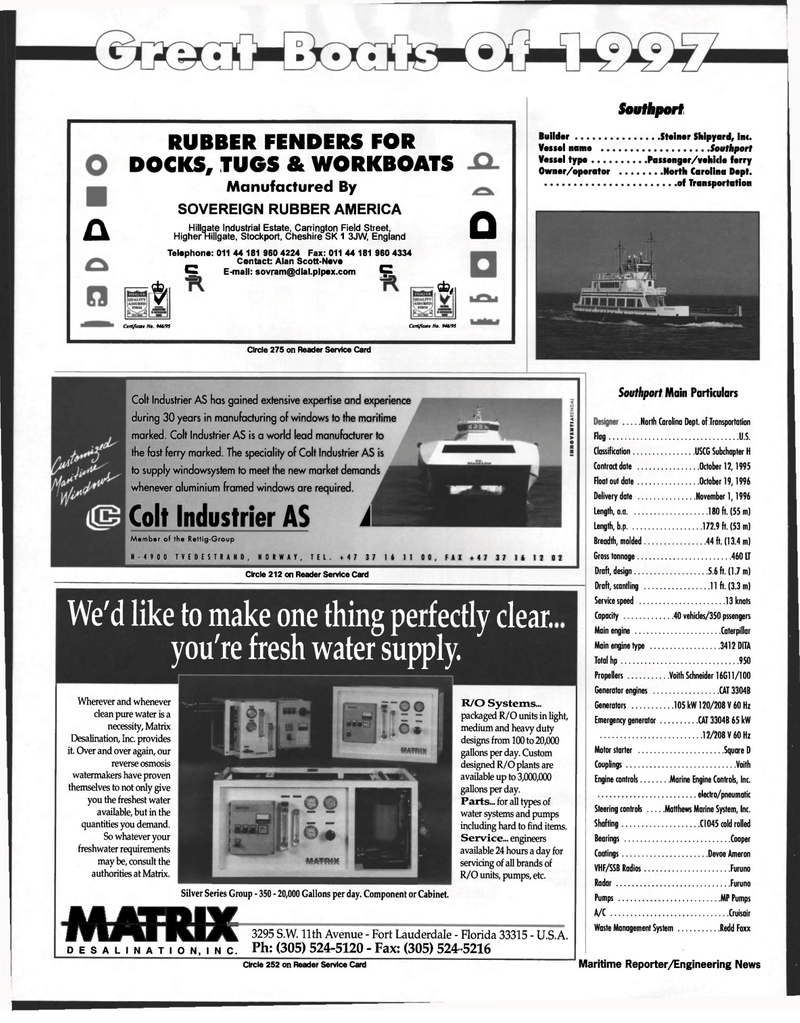 Maritime Reporter Magazine, page 36,  Jan 1998