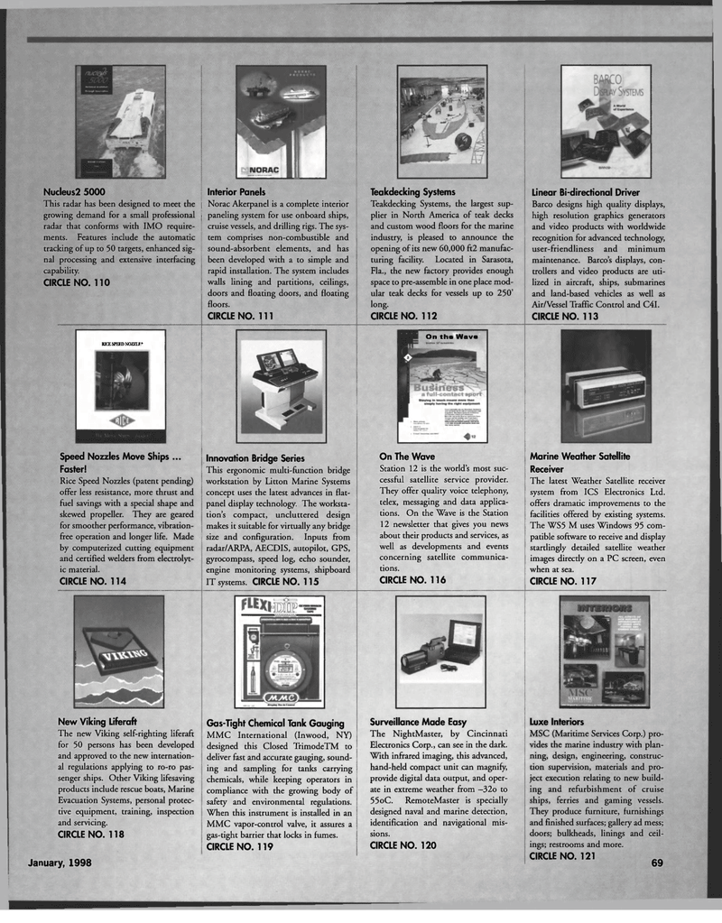 Maritime Reporter Magazine, page 69,  Jan 1998
