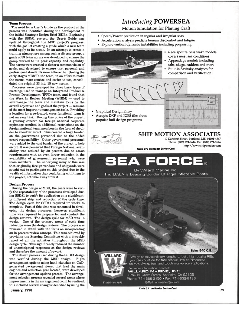 Maritime Reporter Magazine, page 79,  Jan 1998