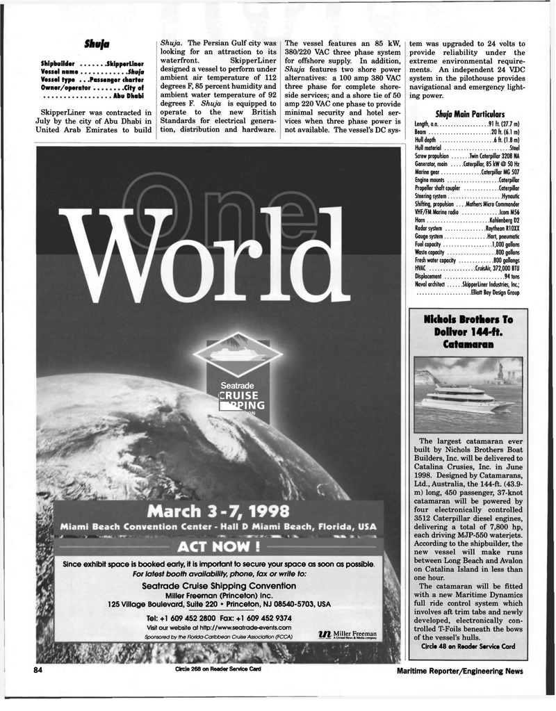 Maritime Reporter Magazine, page 84,  Jan 1998