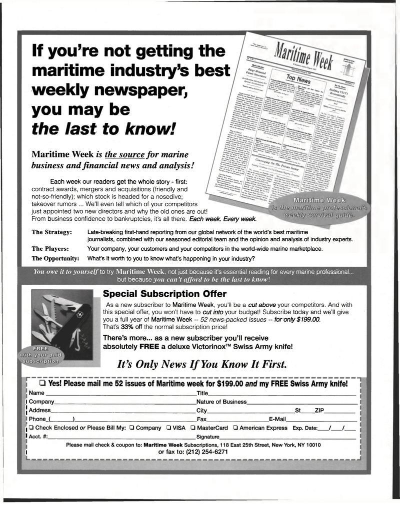 Maritime Reporter Magazine, page 85,  Jan 1998