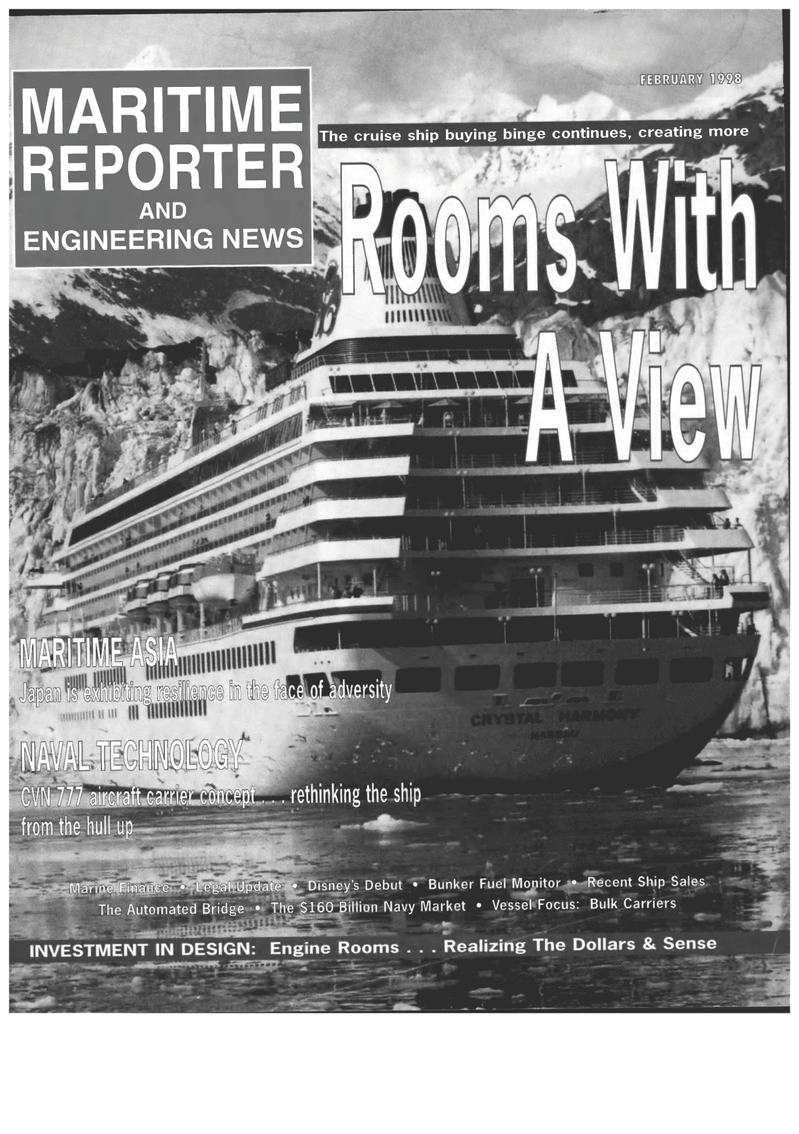 Maritime Reporter Magazine Cover Feb 1998 - 