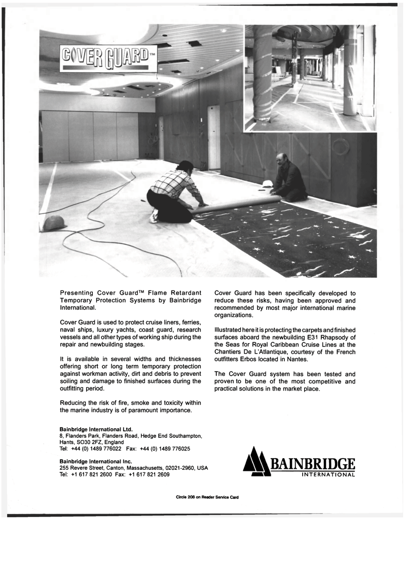 Maritime Reporter Magazine, page 2nd Cover,  Feb 1998