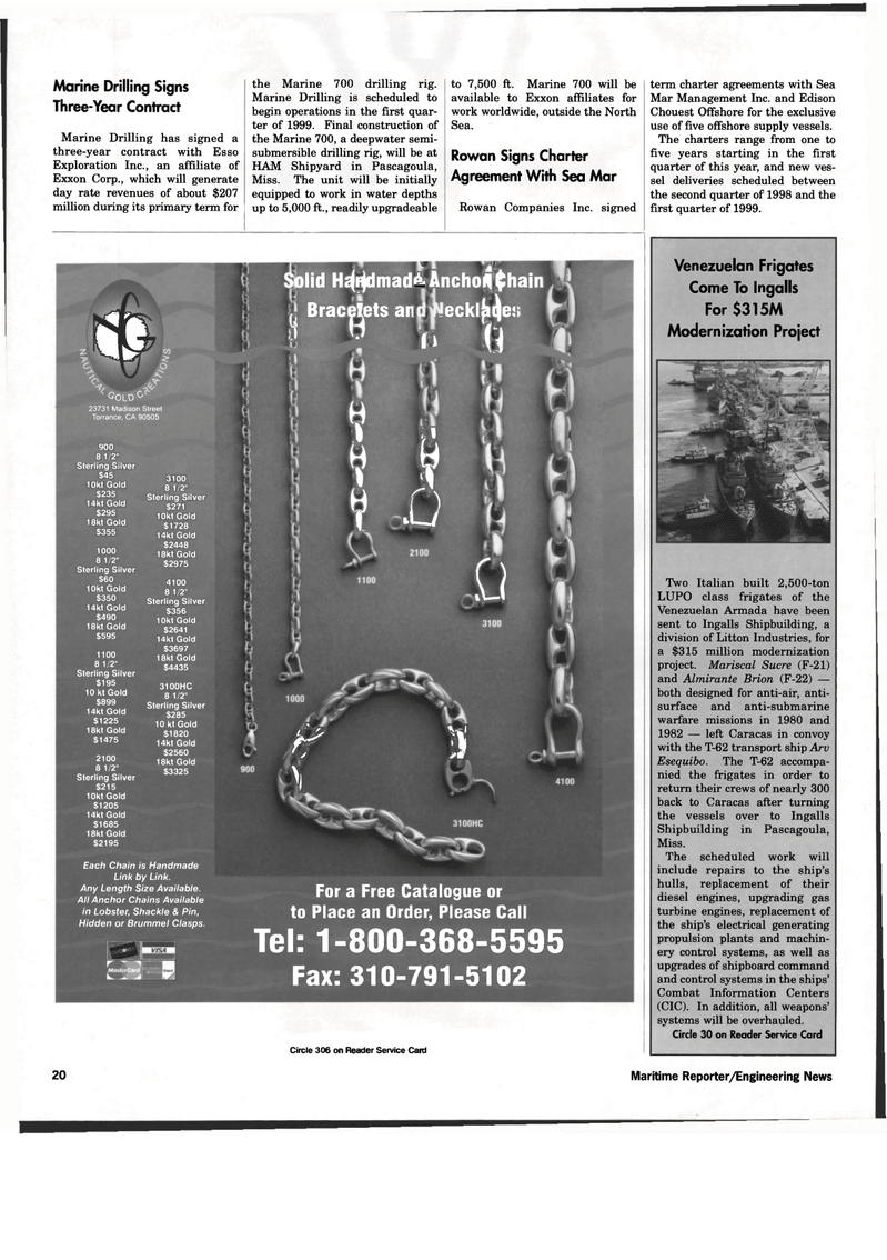 Maritime Reporter Magazine, page 20,  Feb 1998