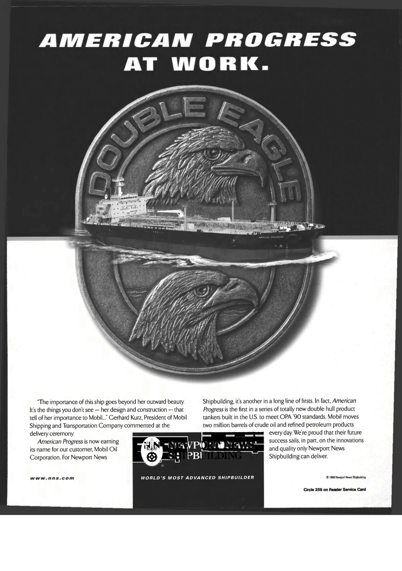 Maritime Reporter Magazine, page 1,  Feb 1998