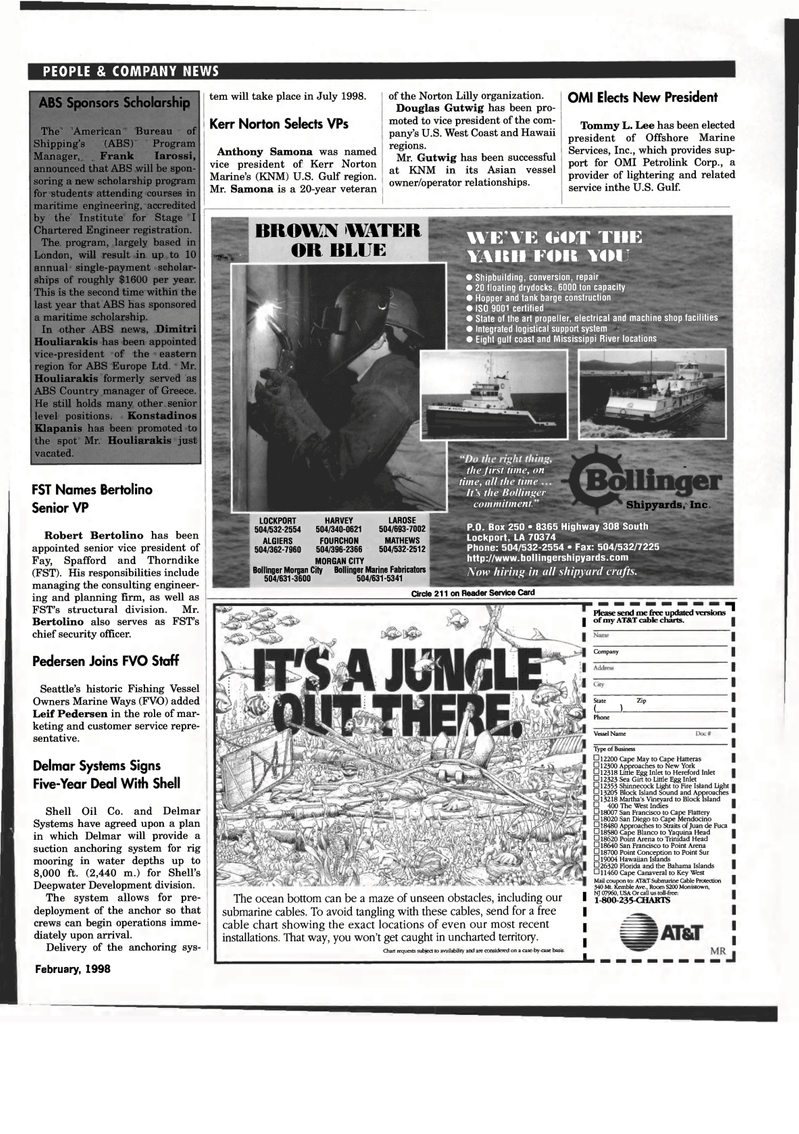 Maritime Reporter Magazine, page 29,  Feb 1998