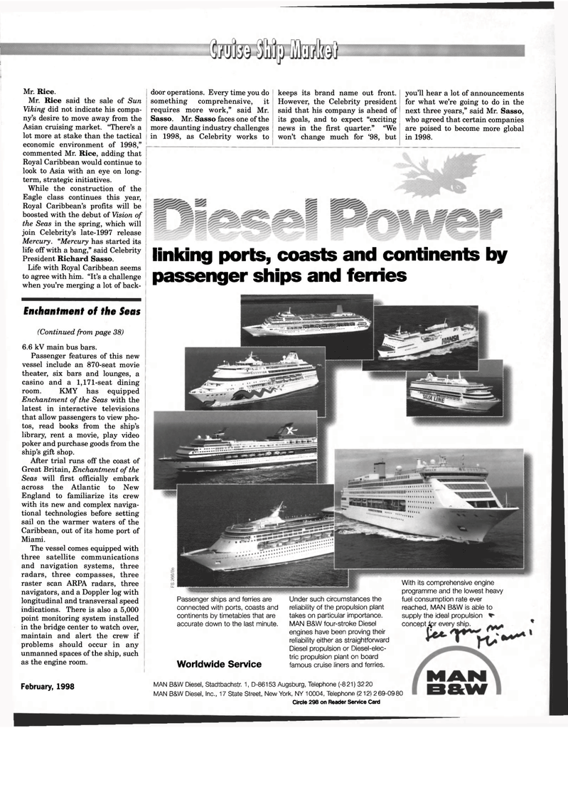 Maritime Reporter Magazine, page 51,  Feb 1998
