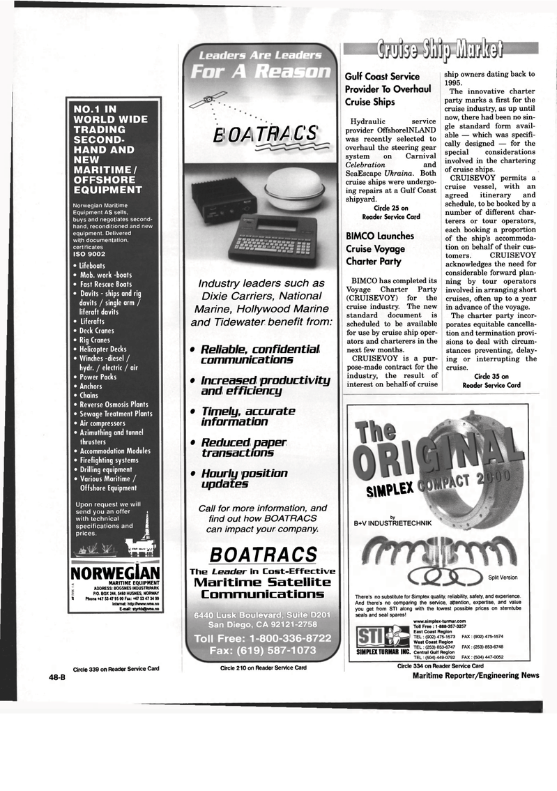 Maritime Reporter Magazine, page 52,  Feb 1998