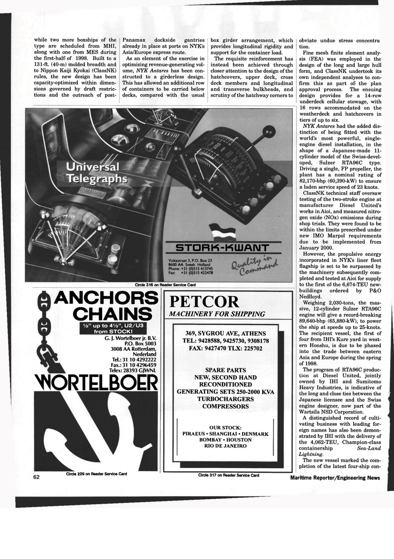 Maritime Reporter Magazine, page 66,  Feb 1998