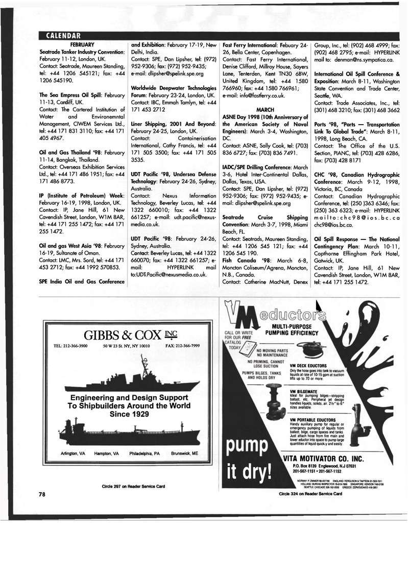 Maritime Reporter Magazine, page 82,  Feb 1998