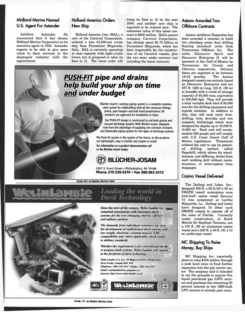 Maritime Reporter Magazine, page 26,  Mar 1998