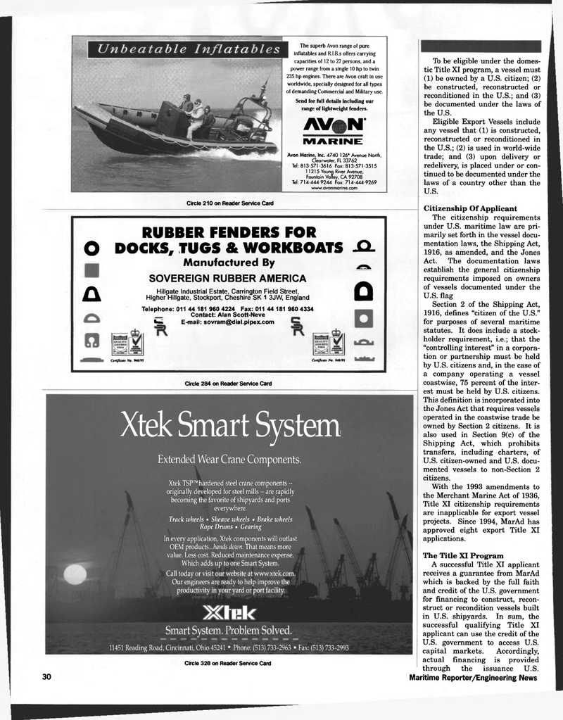 Maritime Reporter Magazine, page 32,  Mar 1998