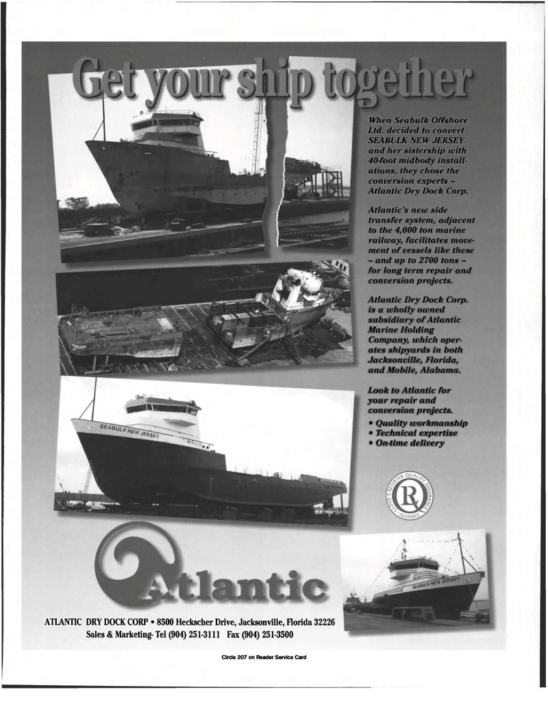 Maritime Reporter Magazine, page 3,  Mar 1998