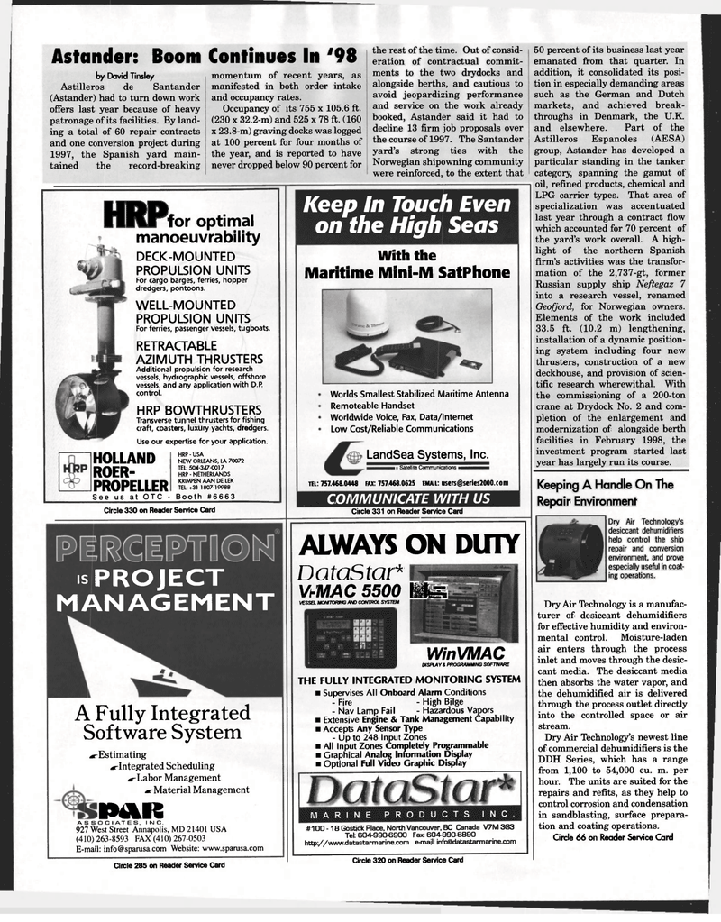Maritime Reporter Magazine, page 66,  Mar 1998