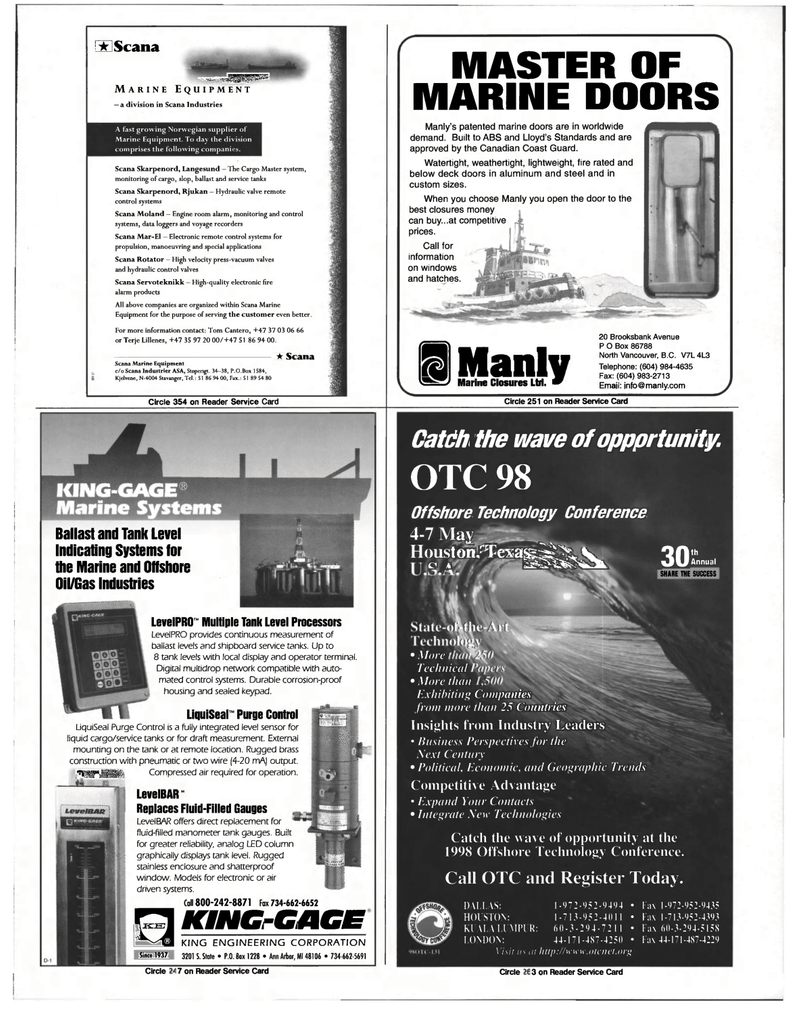 Maritime Reporter Magazine, page 69,  Mar 1998