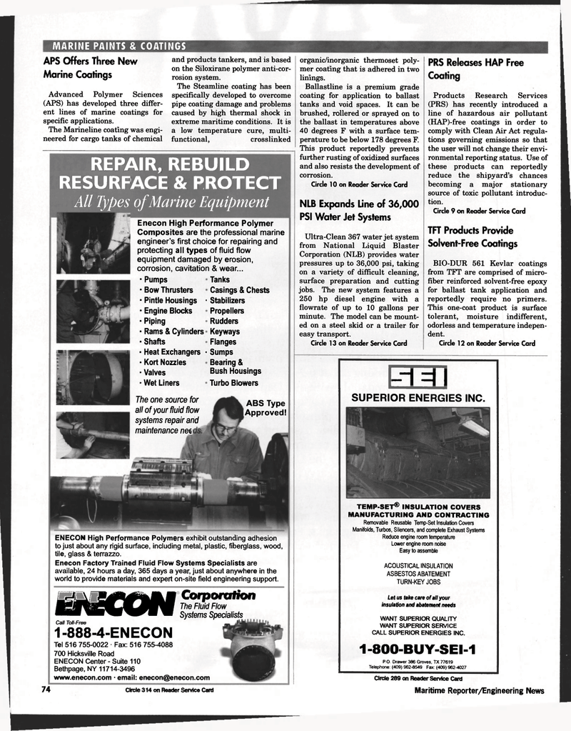 Maritime Reporter Magazine, page 72,  Mar 1998