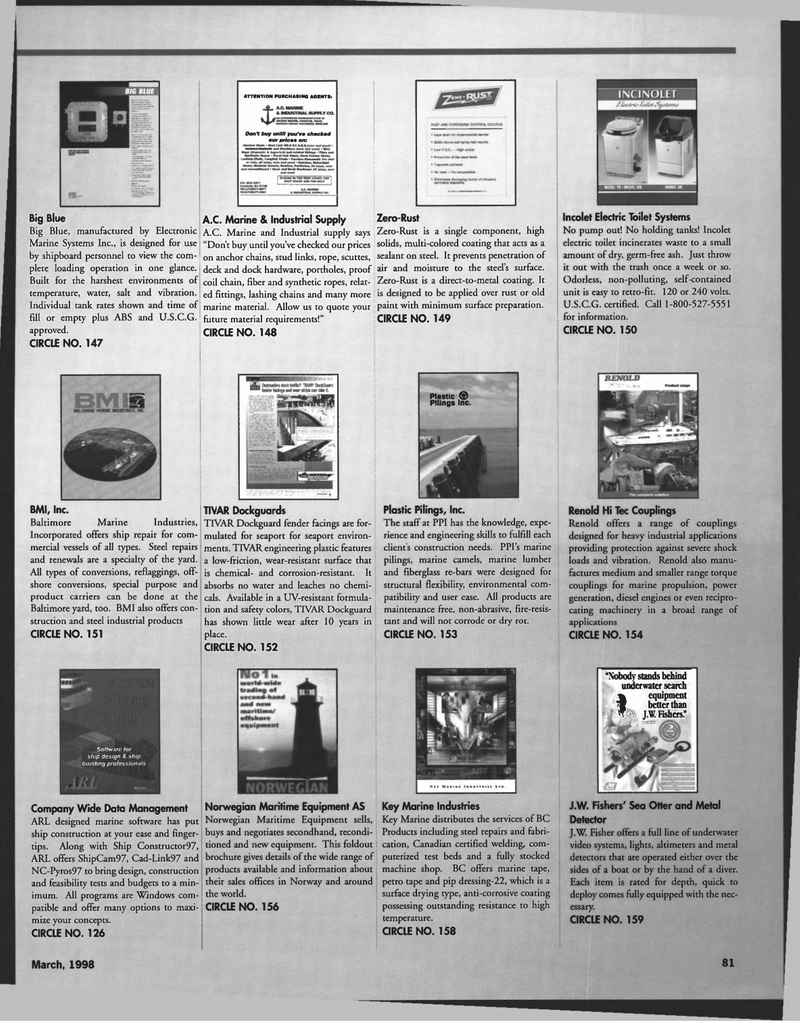 Maritime Reporter Magazine, page 81,  Mar 1998