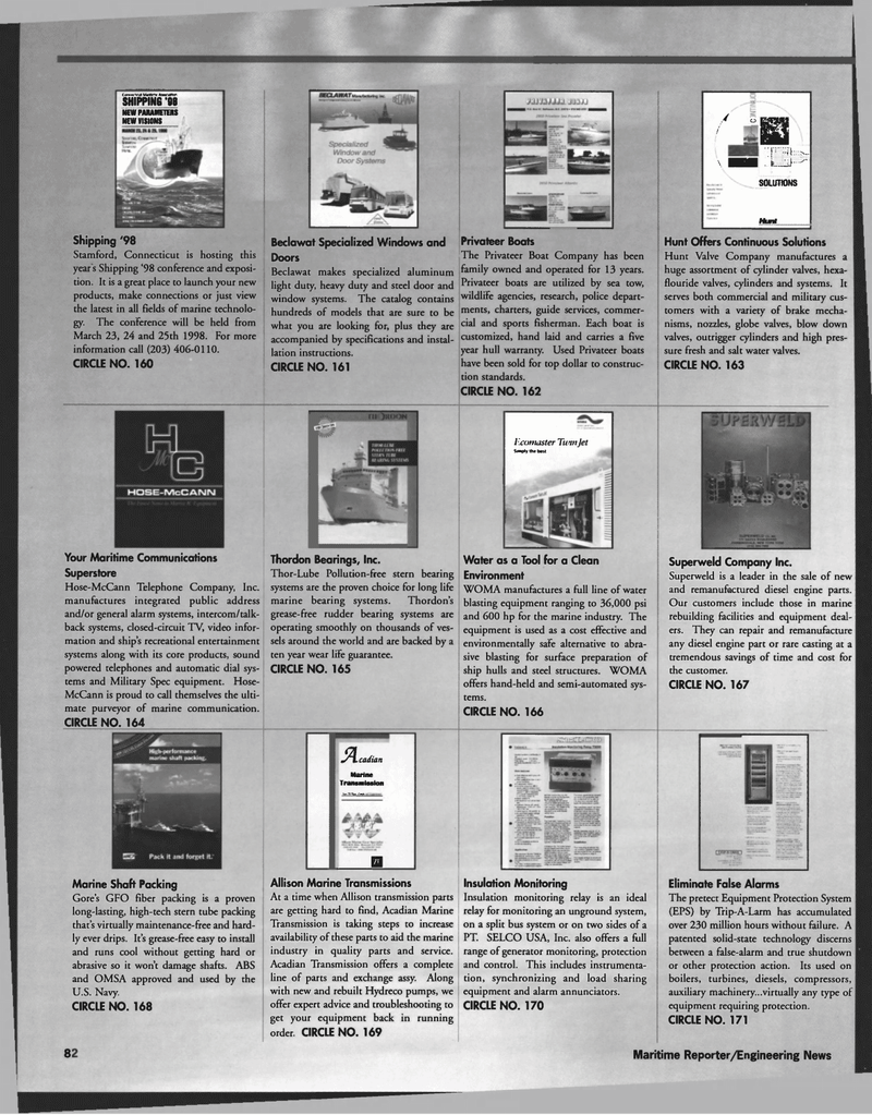 Maritime Reporter Magazine, page 82,  Mar 1998