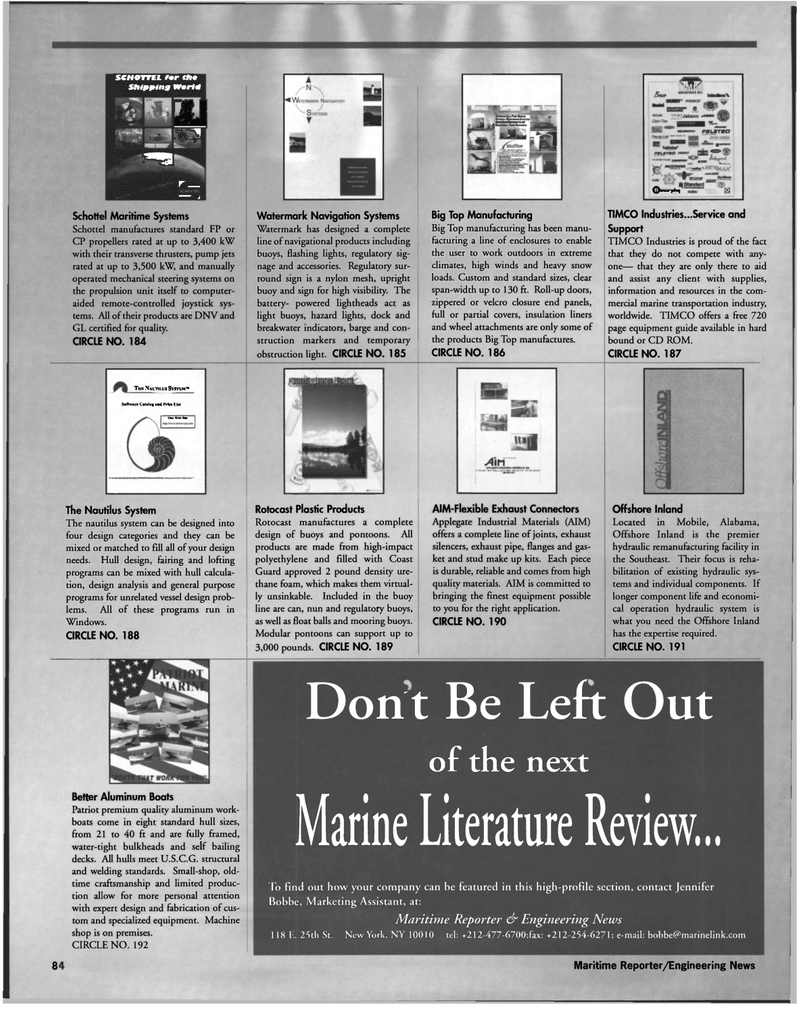 Maritime Reporter Magazine, page 84,  Mar 1998