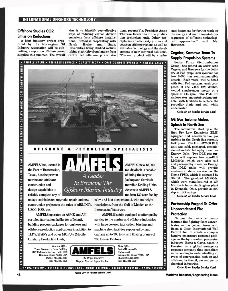Maritime Reporter Magazine, page 56,  Apr 1998