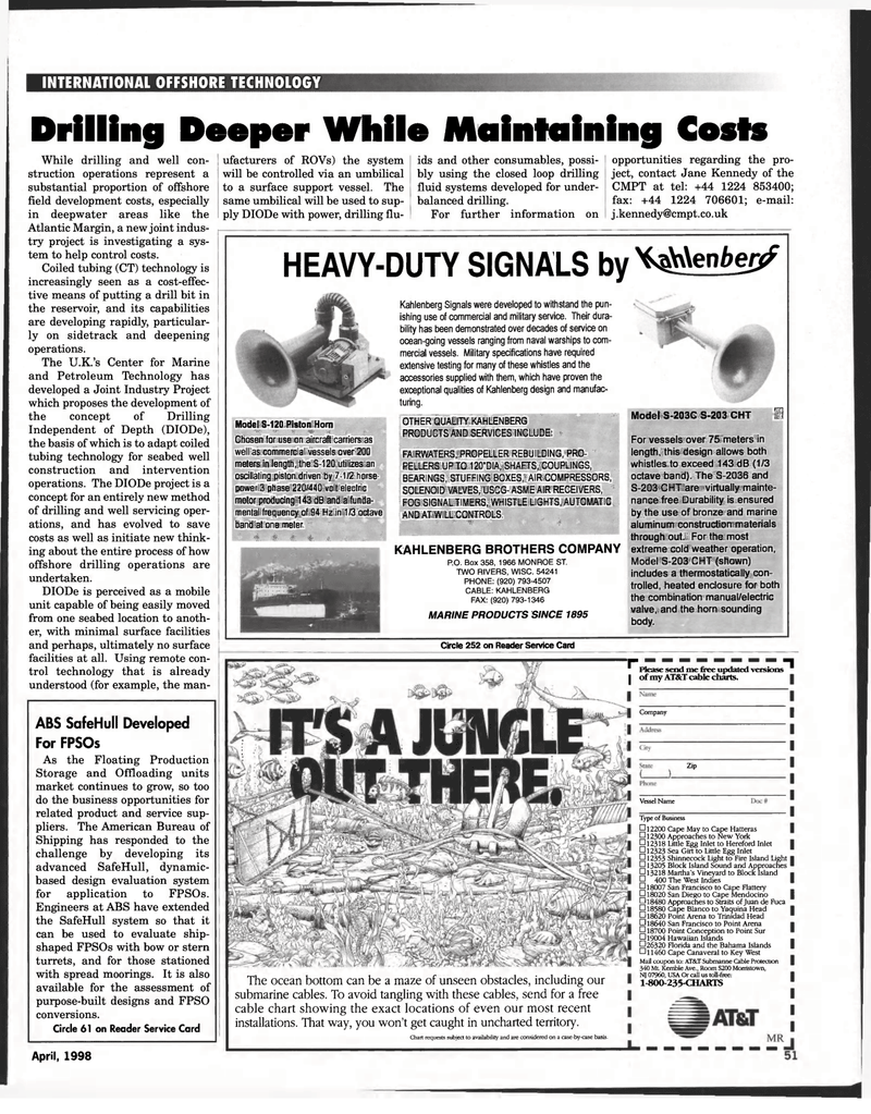 Maritime Reporter Magazine, page 59,  Apr 1998