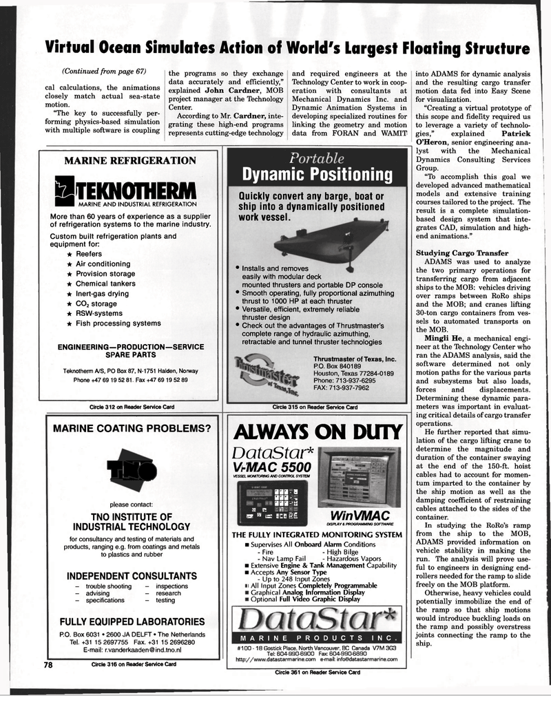 Maritime Reporter Magazine, page 86,  Apr 1998