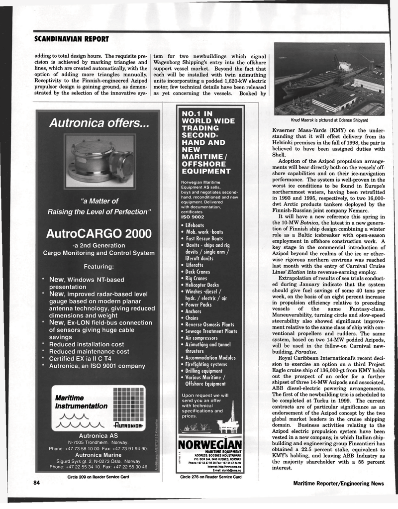 Maritime Reporter Magazine, page 92,  Apr 1998