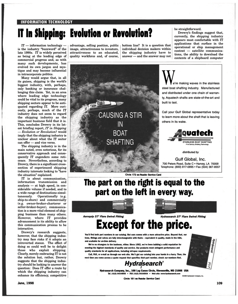 Maritime Reporter Magazine, page 107,  Jun 1998