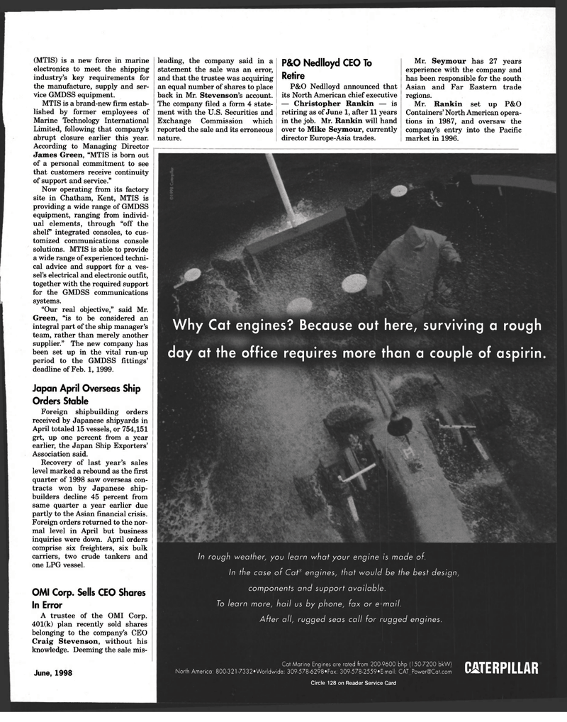 Maritime Reporter Magazine, page 111,  Jun 1998
