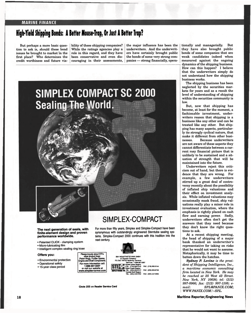 Maritime Reporter Magazine, page 18,  Jun 1998