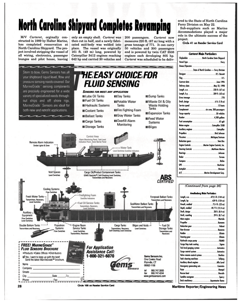 Maritime Reporter Magazine, page 28,  Jun 1998