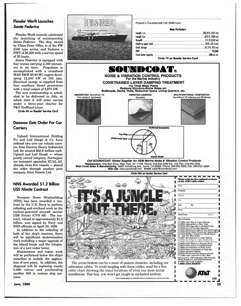Maritime Reporter Magazine, page 29,  Jun 1998