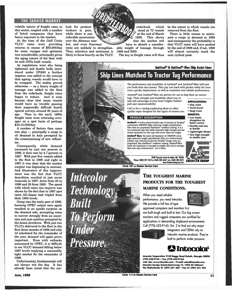 Maritime Reporter Magazine, page 43,  Jun 1998