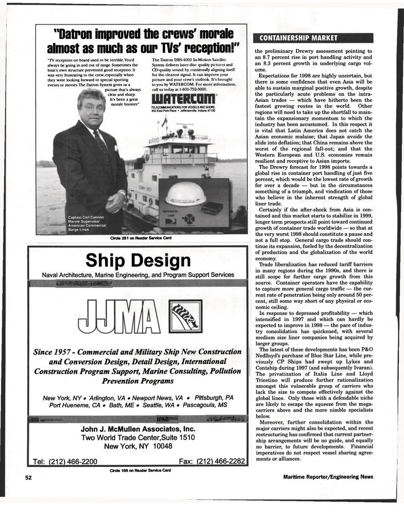 Maritime Reporter Magazine, page 52,  Jun 1998