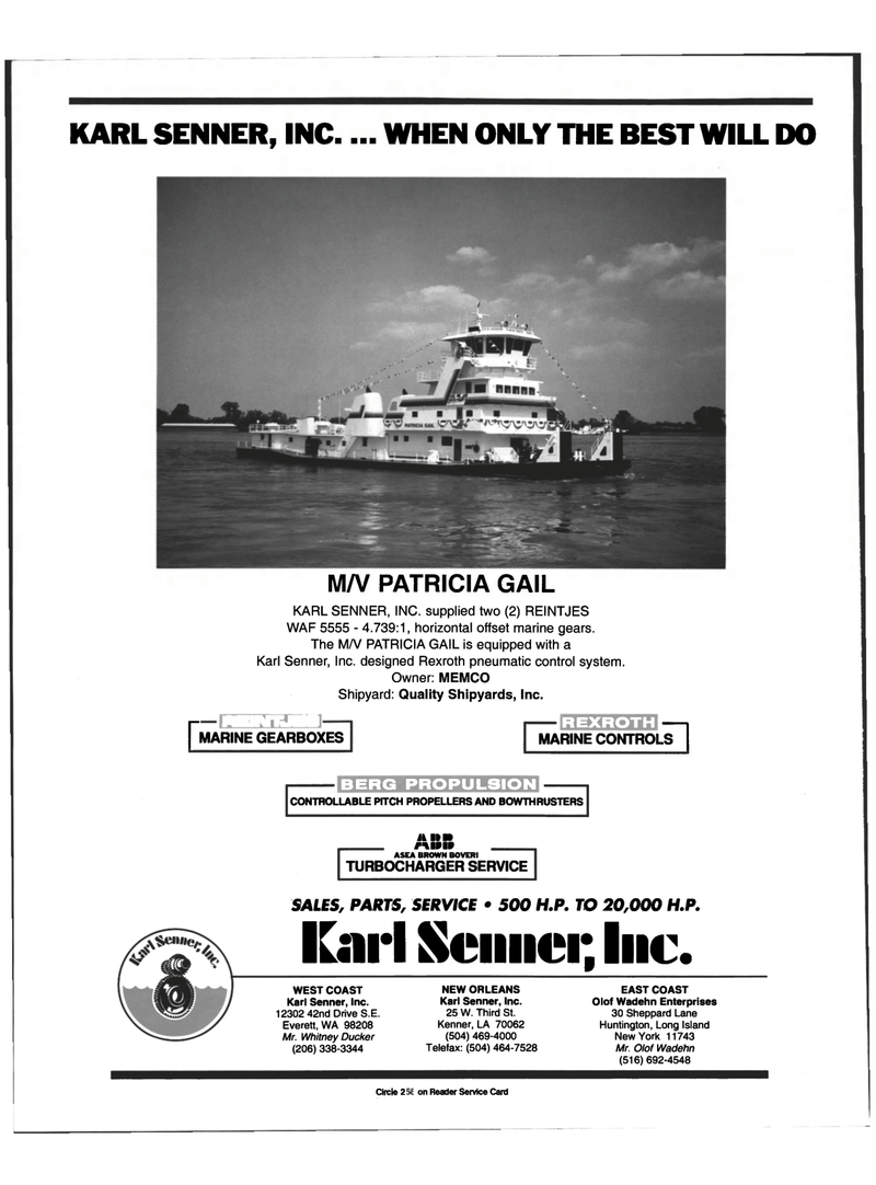 Maritime Reporter Magazine, page 2nd Cover,  Jul 1998