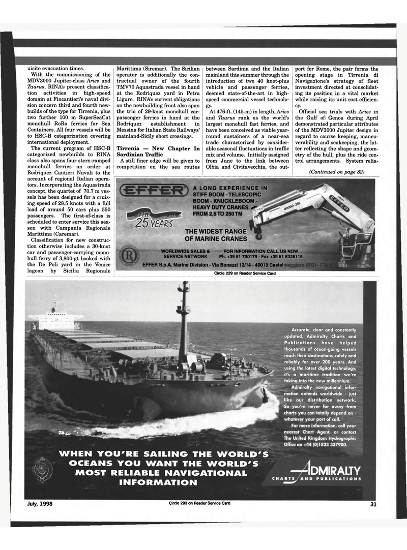 Maritime Reporter Magazine, page 31,  Jul 1998