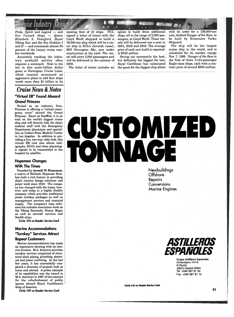 Maritime Reporter Magazine, page 41,  Jul 1998