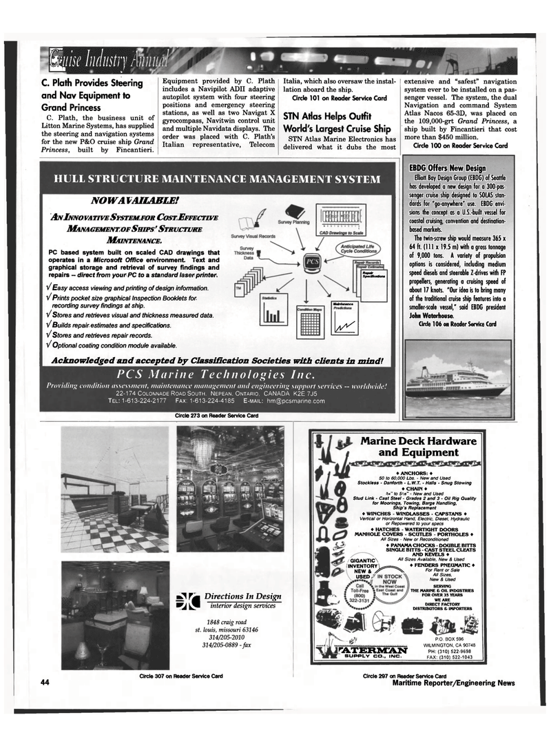 Maritime Reporter Magazine, page 44,  Jul 1998