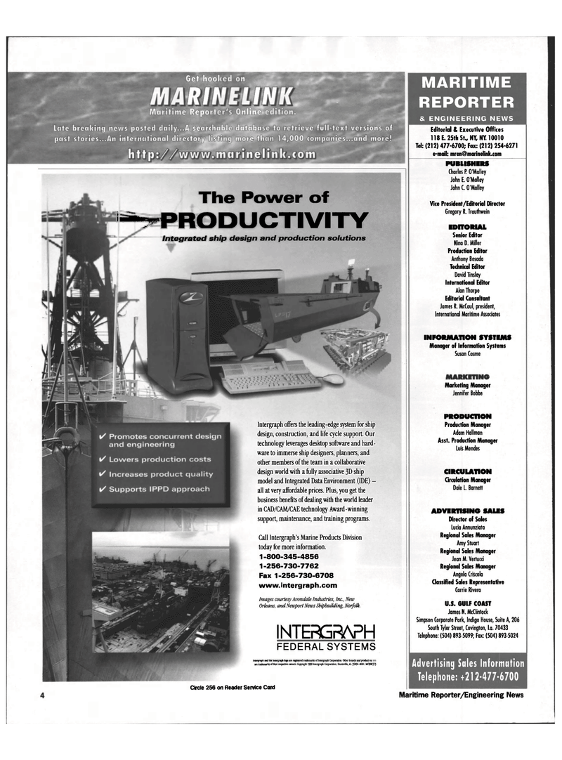 Maritime Reporter Magazine, page 4,  Jul 1998